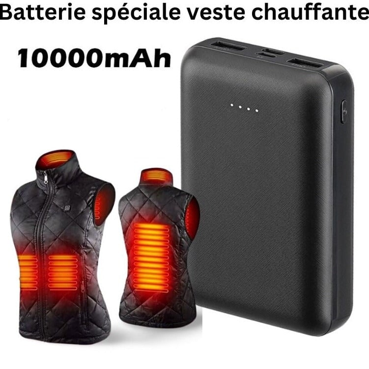 Batterie externe Portable 10 000mAh, pour GILET CHAUFFANT. - Batteries  externes (10077793)