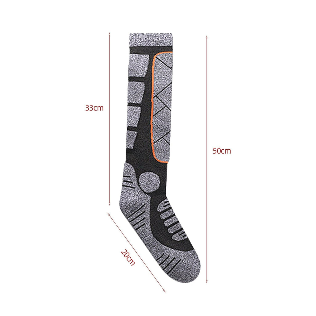 Chaussettes chauffantes de ski anatomiquement conçues pour les hommes