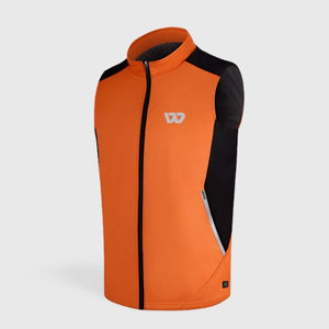 Gilet chauffant unisexe noir et orange Vêtement-chauffant.com