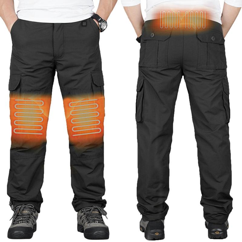 Pantalon chauffant pour homme, pantalon chauffant électrique USB, pantalon  noir d'hiver