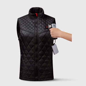Veste chauffante noire pour femme 9 zones Vêtement-chauffant.com