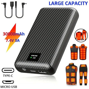 Batterie externe 30000 Mah pour veste chauffante - vetement chauffant
