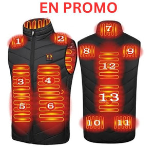 Doudoune chauffante 13 zones double contrôle – chaleur modulable | VETCHAUD™ - vetement chauffant
