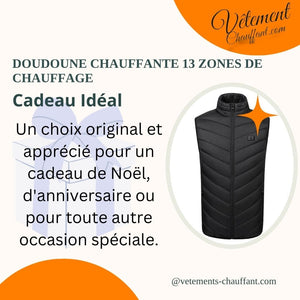 Doudoune chauffante 13 zones double contrôle – chaleur modulable | VETCHAUD™ - vetement chauffant