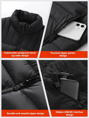 Doudoune chauffante étanche 5V USB – Homme / Unisexe Vêtement-chauffant.com 