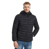 Doudoune chauffante noire 11 zones – chaleur équilibrée avant et arrière | VETCHAUD™ - vetement chauffant