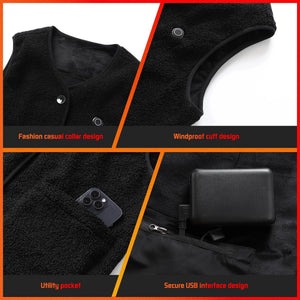 Doudoune sans manche chauffante homme 15 zones – liberté et chaleur | VETCHAUD™ - vetement chauffant