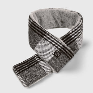 Écharpe chauffante quadrillée USB – chaleur et motif intemporel | VETCHAUD™ - vetement chauffant