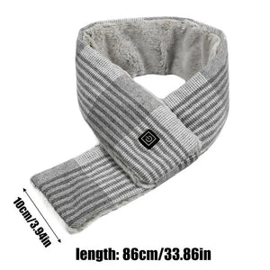 Écharpe chauffante quadrillée USB – chaleur et motif intemporel | VETCHAUD™ - vetement chauffant