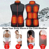 Gilet chauffant femme double contrôle en coton – 9 zones USB | VETCHAUD™ - vetement chauffant