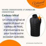 Veste chauffante 17 zones de chauffe – diffusion intégrale haut du corps | VETCHAUD™ - vetement chauffant