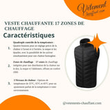 Veste chauffante 17 zones de chauffe – diffusion intégrale haut du corps | VETCHAUD™ - vetement chauffant