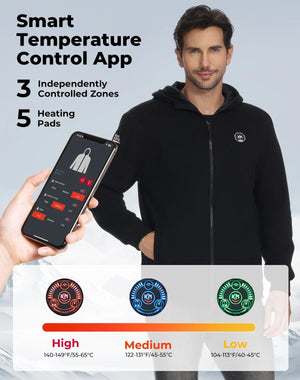 Veste chauffante avec batterie pour balade moto – hiver sur les routes | VETCHAUD™ - vetement chauffant