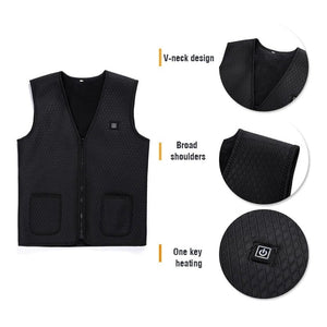 Veste chauffante électrique chasse noire – discrétion et chaleur en forêt | VETCHAUD™ - vetement chauffant