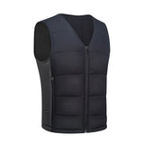 Veste chauffante noire 8 zones – dos, nuque et abdomen chauffés | VETCHAUD™ - vetement chauffant