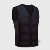 Veste chauffante noire 8 zones – dos, nuque et abdomen chauffés | VETCHAUD™ - vetement chauffant