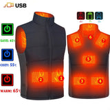 Veste chauffante noire 8 zones – dos, nuque et abdomen chauffés | VETCHAUD™ - vetement chauffant