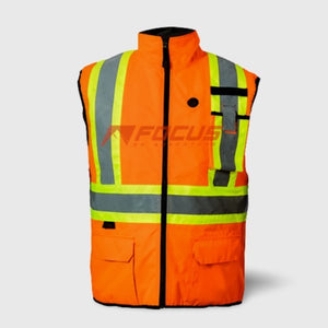 Veste chauffante réfléchissante Professionnelle sans manche - vetement chauffant