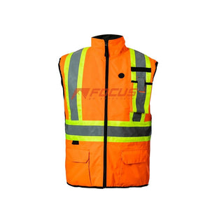 Veste chauffante réfléchissante Professionnelle sans manche - vetement chauffant