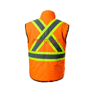 Veste chauffante réfléchissante Professionnelle sans manche - vetement chauffant