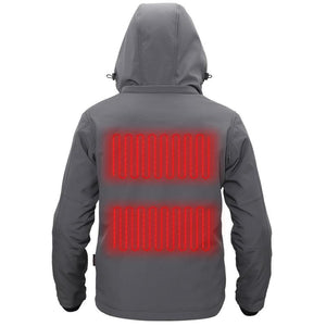 Anorak chauffant homme gris – protection froid glacial automne hiver | VETCHAUD™ - vetement chauffant