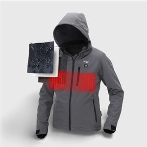 Anorak chauffant homme gris – protection froid glacial automne hiver | VETCHAUD™ - vetement chauffant