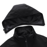 Anorak chauffant noir homme USB 5V – automne et hiver jusqu'à 45°C | VETCHAUD™ - vetement chauffant