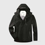 Anorak chauffant noir homme USB 5V – automne et hiver jusqu'à 45°C | VETCHAUD™ - vetement chauffant