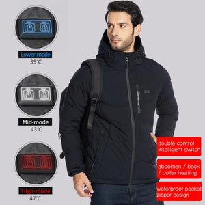 Blouson chauffant 4 zones – chaleur ciblée pour l'hiver en ville | VETCHAUD™ - vetement chauffant