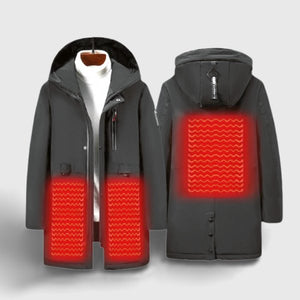 CQZZU Veste chauffante électrique Chauffage en Fibre de Carbone Vêtements  Chauffants USB Manteaux Chauds d'hiver Sweat à Capuche pour Hommes Femmes
