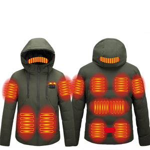Blouson chauffant épais 11 zones double contrôle – hiver rigoureux | VETCHAUD™ - vetement chauffant