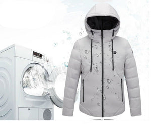 Blouson chauffant épais 11 zones double contrôle – hiver rigoureux | VETCHAUD™ - vetement chauffant