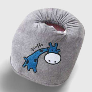 Chauffe pieds électrique | peluche girafe - vetement chauffant