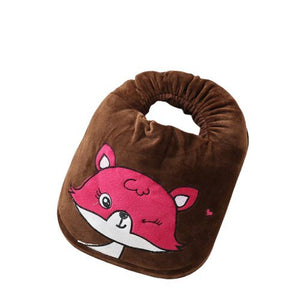 Chauffe pieds électrique | peluche renard - vetement chauffant