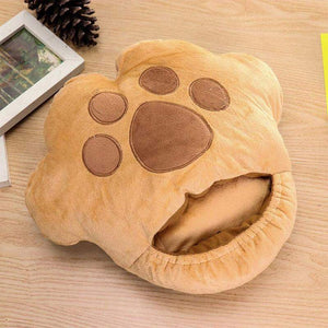 Chauffe pieds USB | patte de chat kaki - vetement chauffant