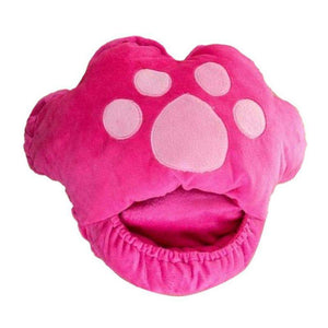Chauffe pieds USB | patte de chat rose - vetement chauffant