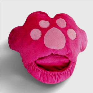 Chauffe pieds USB | patte de chat rose - vetement chauffant