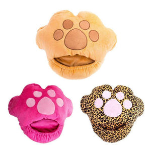 Chauffe pieds USB | patte de chat rose - vetement chauffant