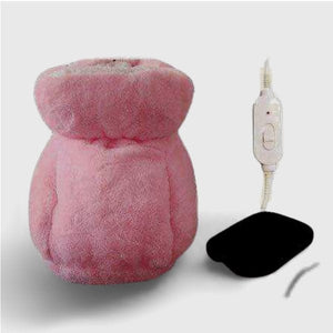 Chauffeuse pour pieds | rose - vetement chauffant