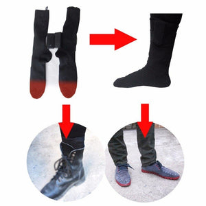 Chaussette chauffante à piles remplaçables 4,5 V — solution sans recharge | VETCHAUD™ - vetement chauffant