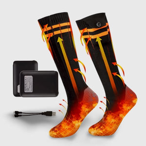 Chaussette chauffante batterie 5 V — taille M, 50 % coton, infrarouge FAR | VETCHAUD™ - vetement chauffant