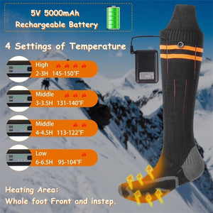 Chaussette chauffante batterie 5 V — taille M, 50 % coton, infrarouge FAR | VETCHAUD™ - vetement chauffant