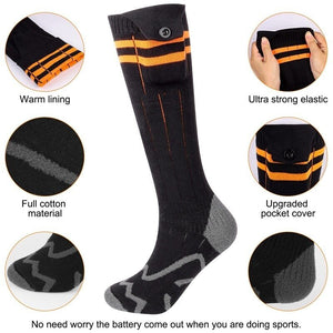 Chaussette chauffante batterie 5 V — taille M, 50 % coton, infrarouge FAR | VETCHAUD™ - vetement chauffant