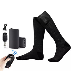 Chaussette chauffante batterie + télécommande — ski, vélo, chasse, pêche | VETCHAUD™ - vetement chauffant