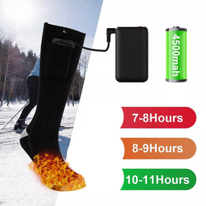 Chaussette chauffante cyclisme haute capacité 4500 mAh — 10 h d'autonomie | VETCHAUD™ - vetement chauffant