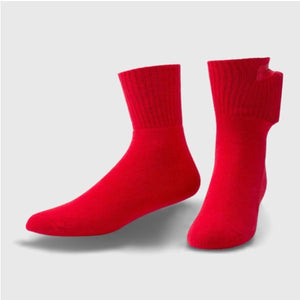 Chaussette chauffante cyclisme rouge — avant - pied chaud en selle 3,7 V | VETCHAUD™ - vetement chauffant