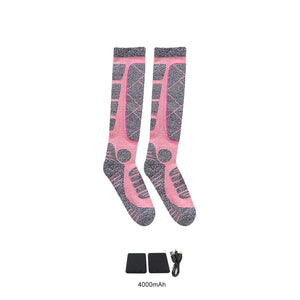 Chaussette chauffante femme rose — batterie 2200 ou 4000 mAh | VETCHAUD™ - vetement chauffant
