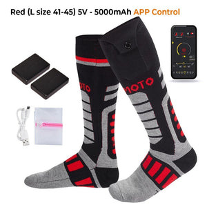 Chaussette chauffante montagne — avant - pied et orteils, batterie 5 ou 7,4 V | VETCHAUD™ - vetement chauffant