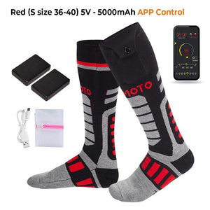 Chaussette chauffante montagne — avant - pied et orteils, batterie 5 ou 7,4 V | VETCHAUD™ - vetement chauffant