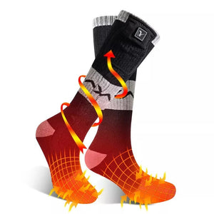 Chaussette chauffante ski homme chaussette chauffante Vêtement-chauffant.com Grise S 
